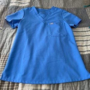 FIGS Catarina Scrub Top- Ceil Blue